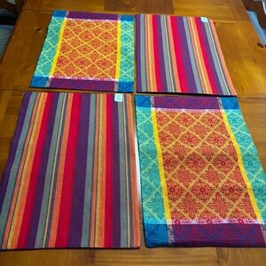 Pier 1 Imports Geometric Striped Pattern Cotton Placemats Set of 4